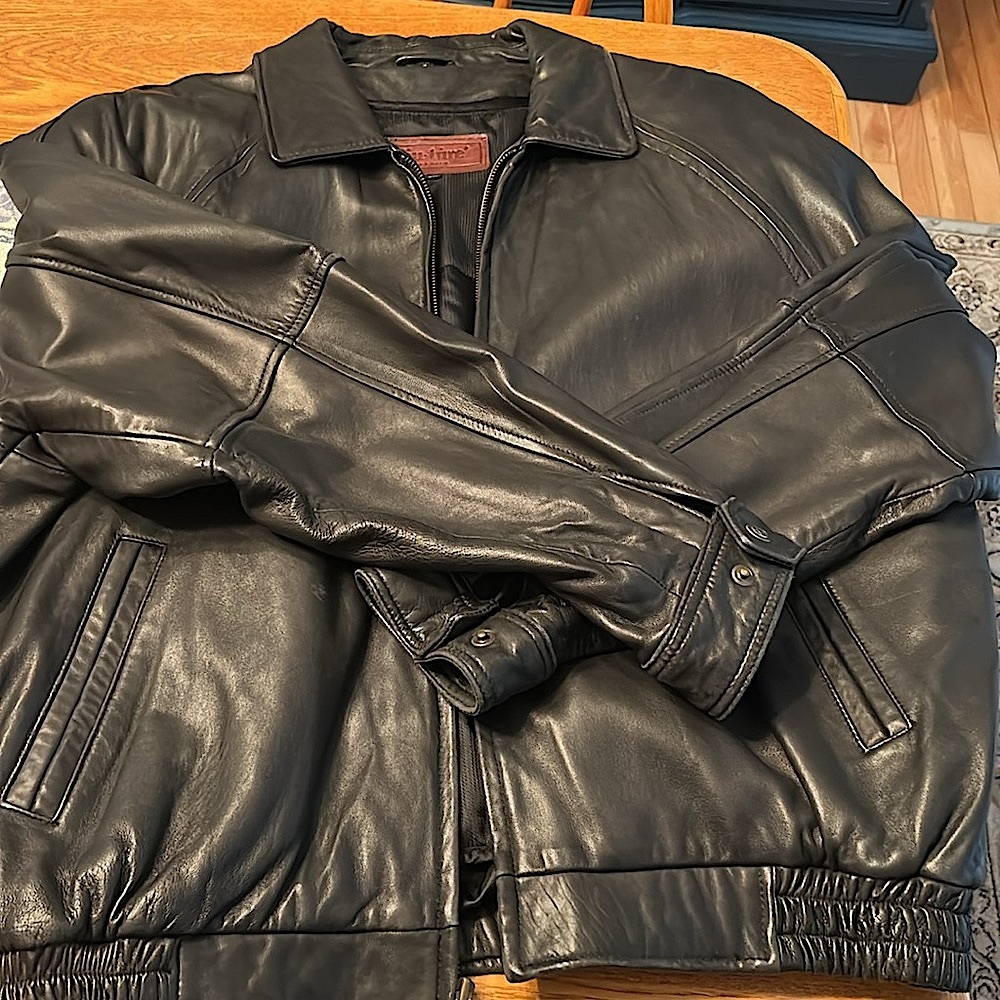 Couture J Park Moto Leather Jacket Mens XLarge Black SOFT Lambshide w/zip lining